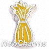 H9116 Bushel Of Wheat Floating Locket Charm