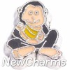 H9130 Monkey With Banana Floating Locket Charm