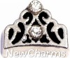 H9704 Crown with Stones Floating Locket Charm