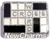 H9725 Crossword Puzzle Floating Locket Charm