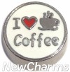 H9758 I Love Coffee Floating Locket Charm