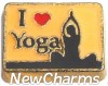 H9759 I Love Yoga Floating Locket Charm