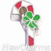 H9769 Candy Cane with Bow Floating Locket Charm