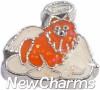 H9770 Pomeranian Angel Dog Floating Locket Charm