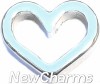 H9788 Silver Open Heart Floating Locket Charm