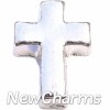 H9851 Simple Silver Cross Floating Locket Charm