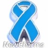 H9861 Blue Ribbon Floating Locket Charm
