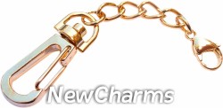 Gold Keychain for Stainless Steel Lockets