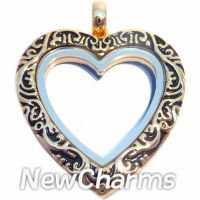 VG62 Alloy Gold Vintage Heart Locket