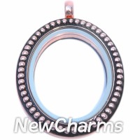 VR64 Alloy Rose Gold Vintage Oval Locket