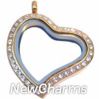 VG21 Versatile Loose Gold CZ Medium Round Locket