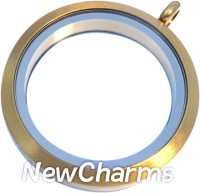 TS10  Twist Stainless Steel Silver Big Round Loose Floating Locket