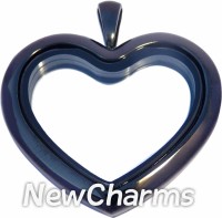 SK90 Stainless Steel Black Heart Locket