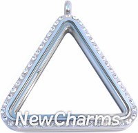 SS40  Stainless Steel Silver Curvy Heart Floating Locket