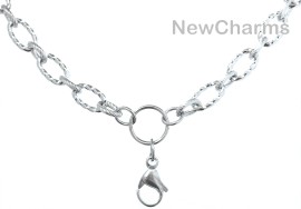 DOUBLE LOOP Chain in Stainless Steel for Floating Lockets