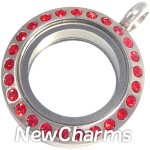 TD51 TWIST Stainless Steel Silver Red CZ