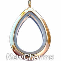 VG80 Alloy Gold Teardrop Locket