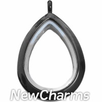 VK80 Alloy Black Teardrop Locket