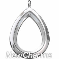 VS80 Alloy Silver Teardrop Locket