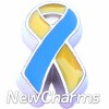 H7094 Blue Ribbon Floating Locket Charm (clearance)
