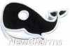 X1026 Big Black Whale Floating Locket Charm (clearance)