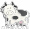 X1028 Cute Cow Floating Locket Charm (clearance)