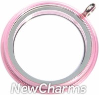 YP10 Pink Acrylic Big Round Locket