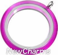 YV10 Violet Acrylic Big Round Locket