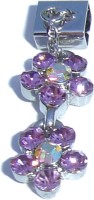 5mm110 Purple Double Flower Sliding 5mm Italian Charm
