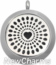 LE001 Heart Essential Oil Diffuser Stainless Steel Locket