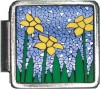 A10349 Flowers on Stained Glass Italian Charm