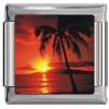 A10350 Tropical Palm Tree Sunset Italian Charm