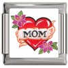 A10365 Mom on Heart Italian Charm