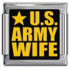 A10415 US Army Wife Italian Charm