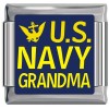 A10422 US Navy Grandma Italian Charm