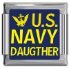 A10423 US Navy Daughter Italian Charm