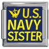 A10424 US Navy Sister Italian Charm