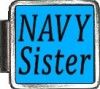 A10071 NAVY Sister Italian Charm