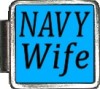 NAVY Wife  Custom Photo Italian  Charm