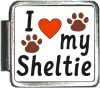 A10023 I Love my Sheltie Italian Charm