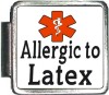 Allergic to Latex  Custom Photo Italian  Charm