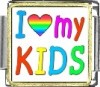 A10075 I Love my KIDS (square) Italian Charm