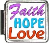 Faith Hope Love Custom Photo Italian  Charm