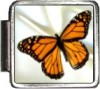 A10177 Butterfly on White Italian Charm