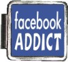 X099 Facebook Addict Italian Charm