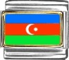 Azerbaijan Flag Italian Charm