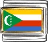Comoros Flag Italian Charm