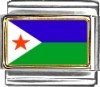 Djibouti Flag Italian Charm