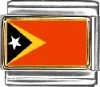 East Timor Flag Italian Charm