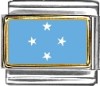 Federated States of Micronesia Flag Italian Charm